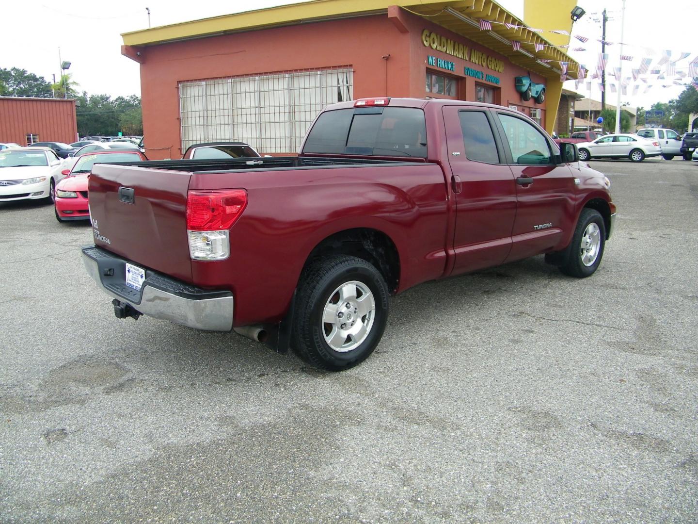 2010 Maroon /Gray Toyota Tundra SR5 Double Cab 4.6L 2WD (5TFRM5F14AX) with an 4.6L V8 DOHC 32V engine, 5-Speed Automatic Overdrive transmission, located at 4000 Bee Ridge Road, Sarasota, FL, 34233, (941) 926-0300, 27.298664, -82.489151 - Photo#5